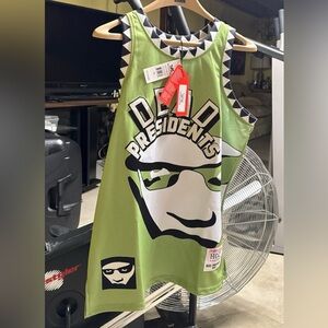 Green Jersey Dead Presidents Graphic Stitched